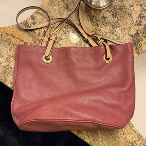 Michael Kors Dark Pink Leather Shoulder Bag
